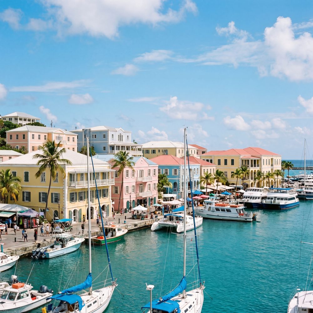 Waterfront marina in St. Thomas, U.S. Virgin Islands