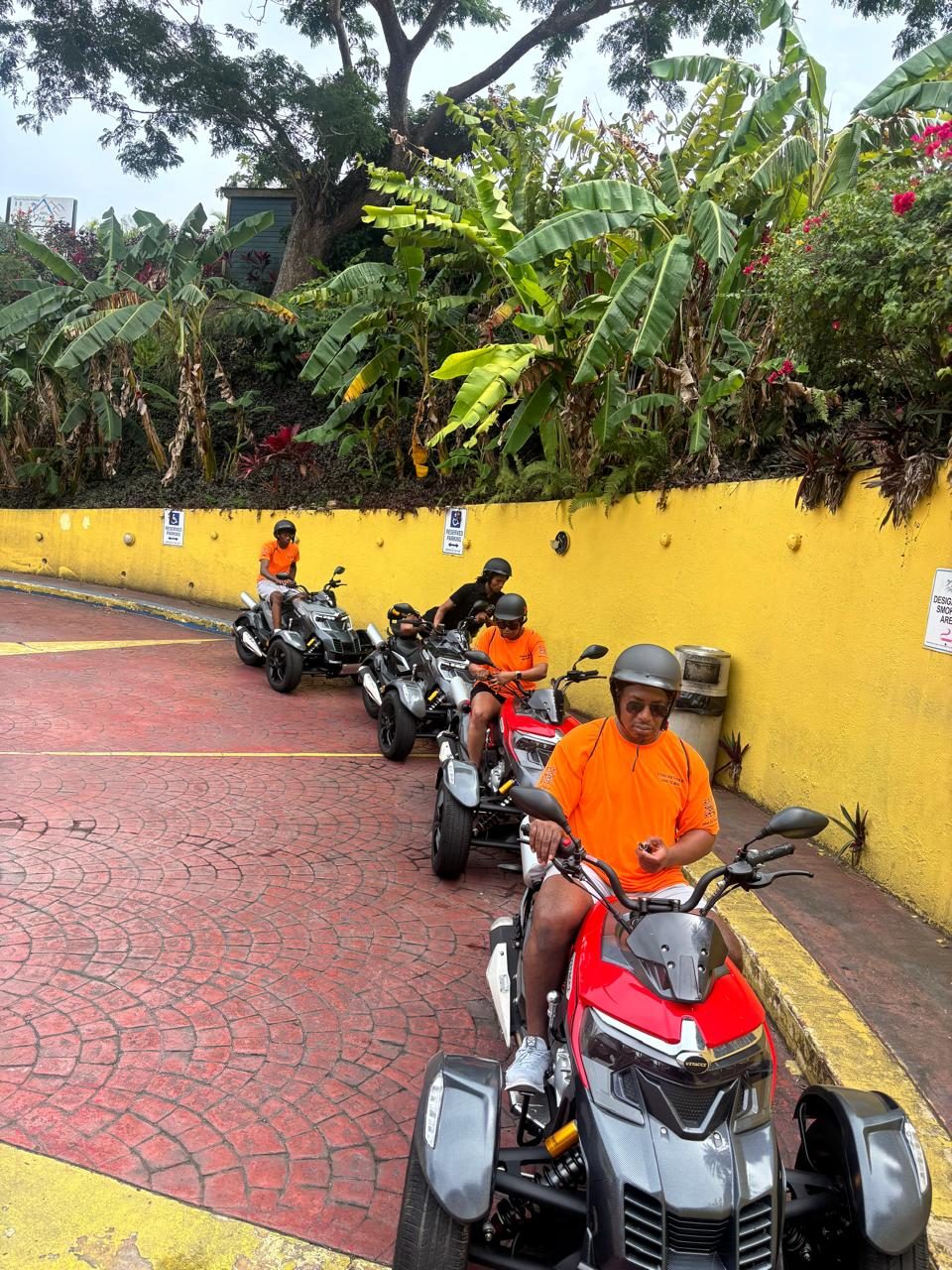 Super Trikes lined up at the Mountain Top stop